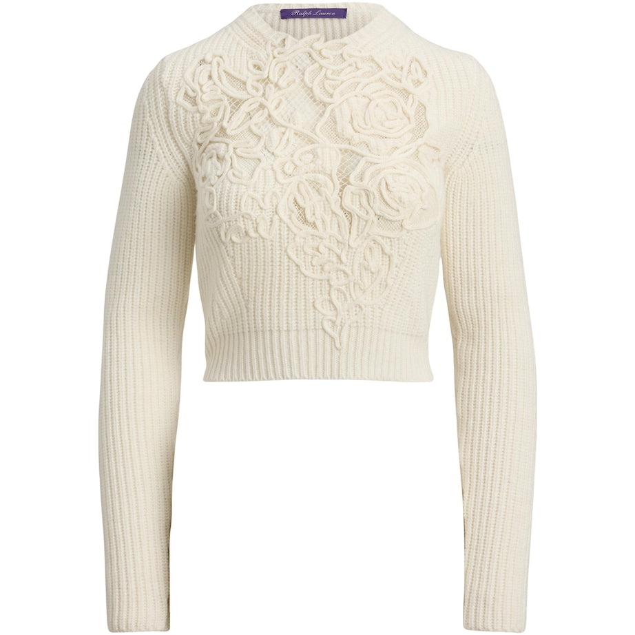 Cashmere Floral Sweater CREAM
