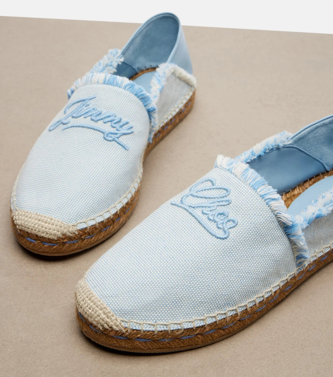Jimmy Choo - Avi embroidered canvas espadrilles