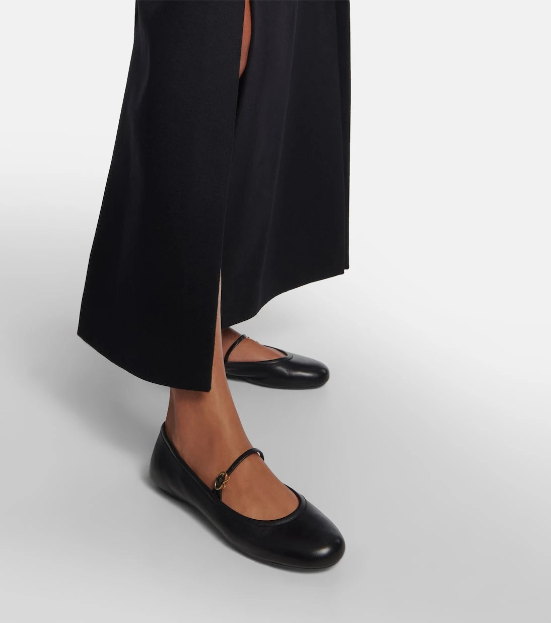 Gianvito Rossi - Carla leather Mary Jane ballet flats