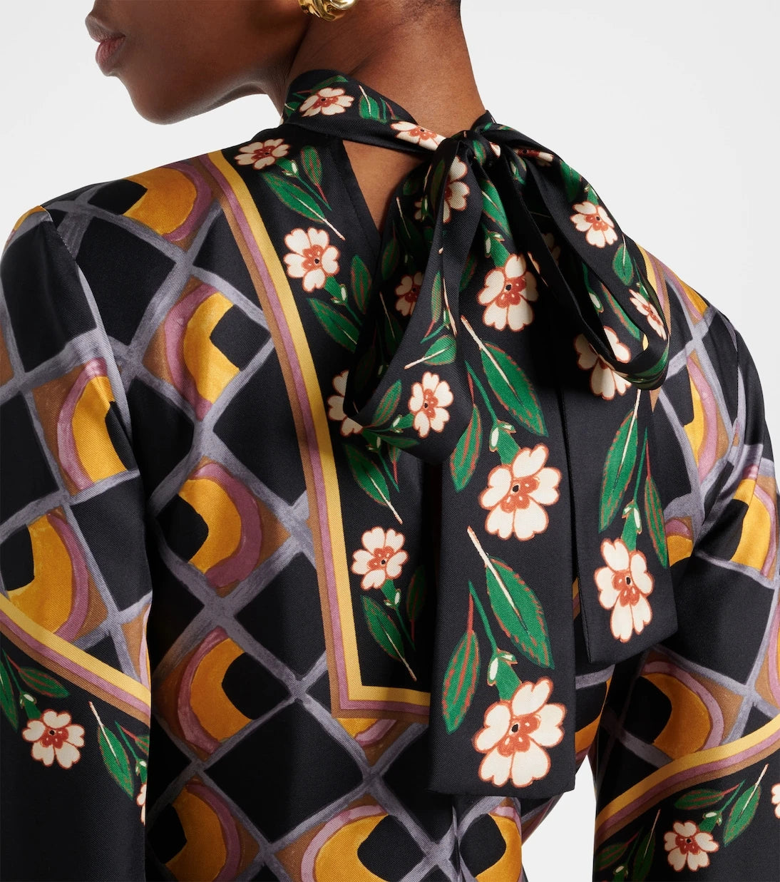 La DoubleJ - Magnifico printed silk twill maxi dress