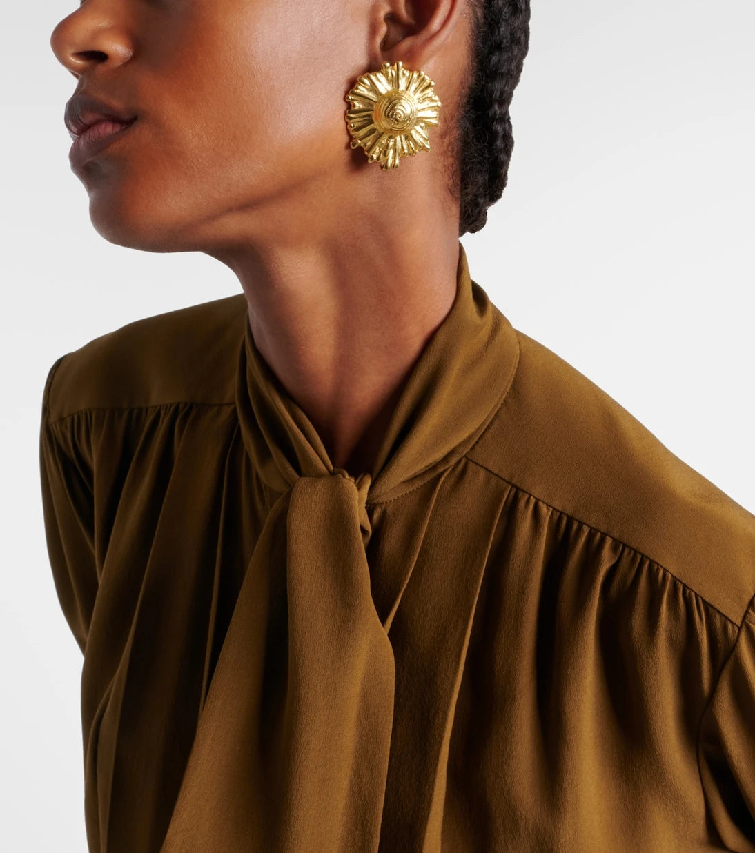 Ysso - Ilios 24kt gold-plated earrings
