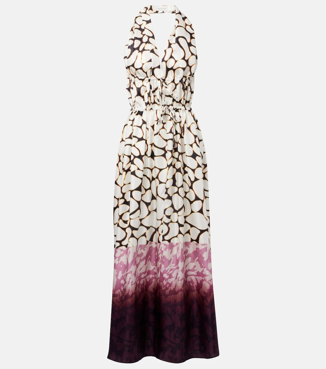 Dries Van Noten - Printed silk twill maxi dress