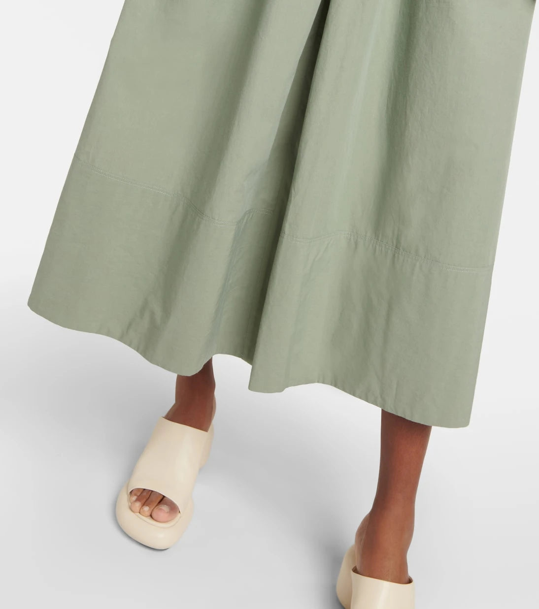 Jil Sander - Drawstring cotton poplin midi dress