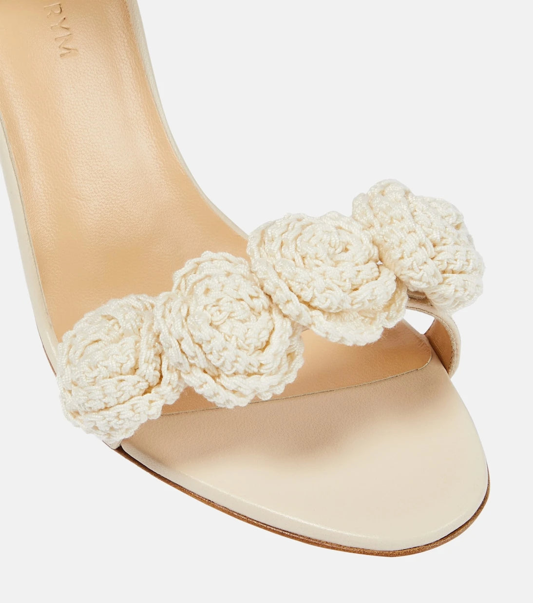 Magda Butrym - Floral crochet and leather sandals