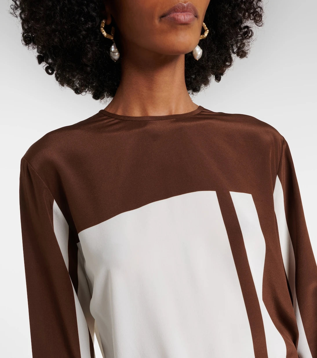 SIR - Printed silk satin minidress