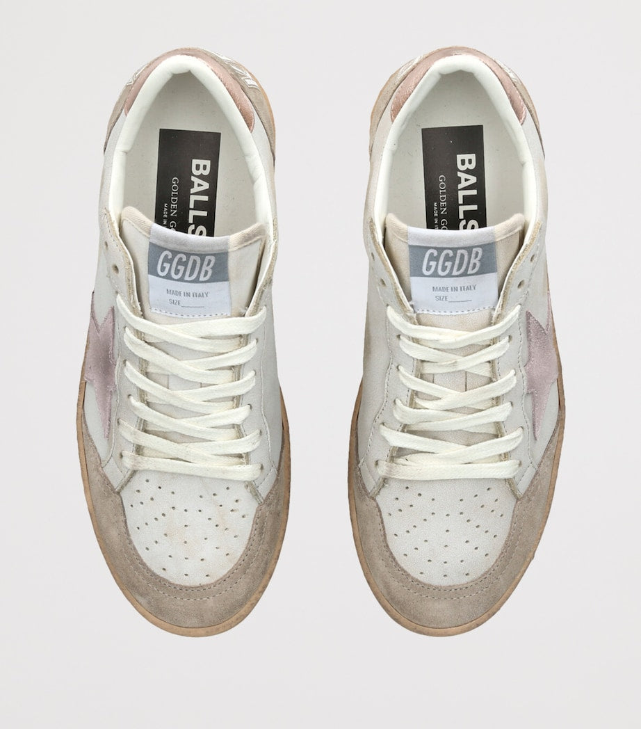 Golden Goose White Leather Ball Star Sneakers