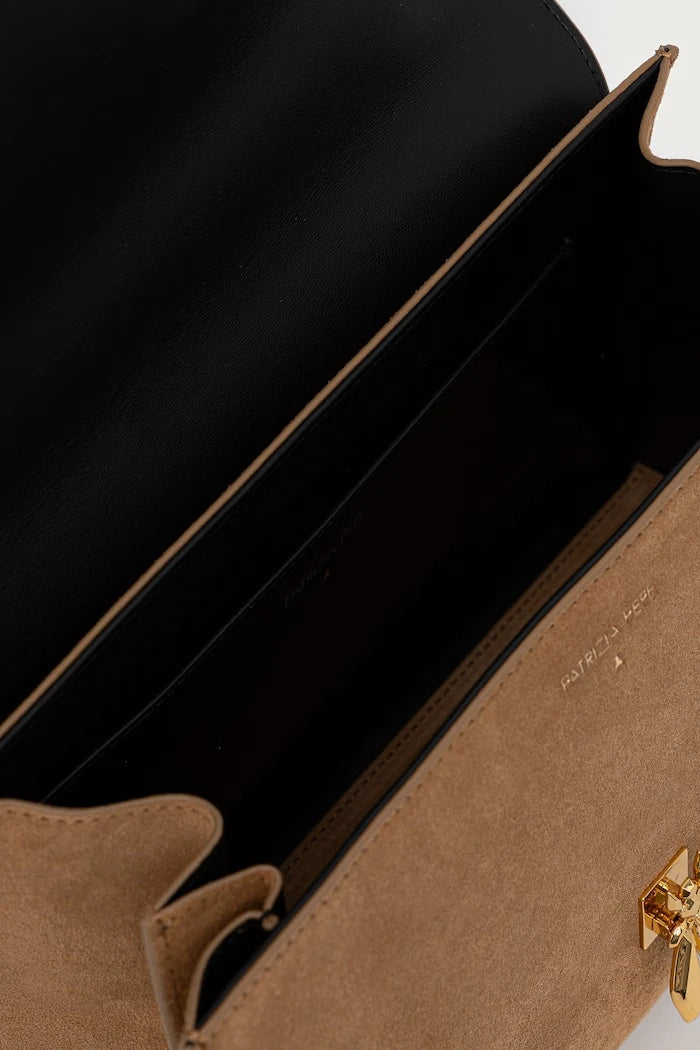 Patrizia Pepe süet kadın crossbody çanta