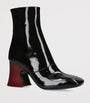 Chloé Patent Leather Janis Heeled Boots 85