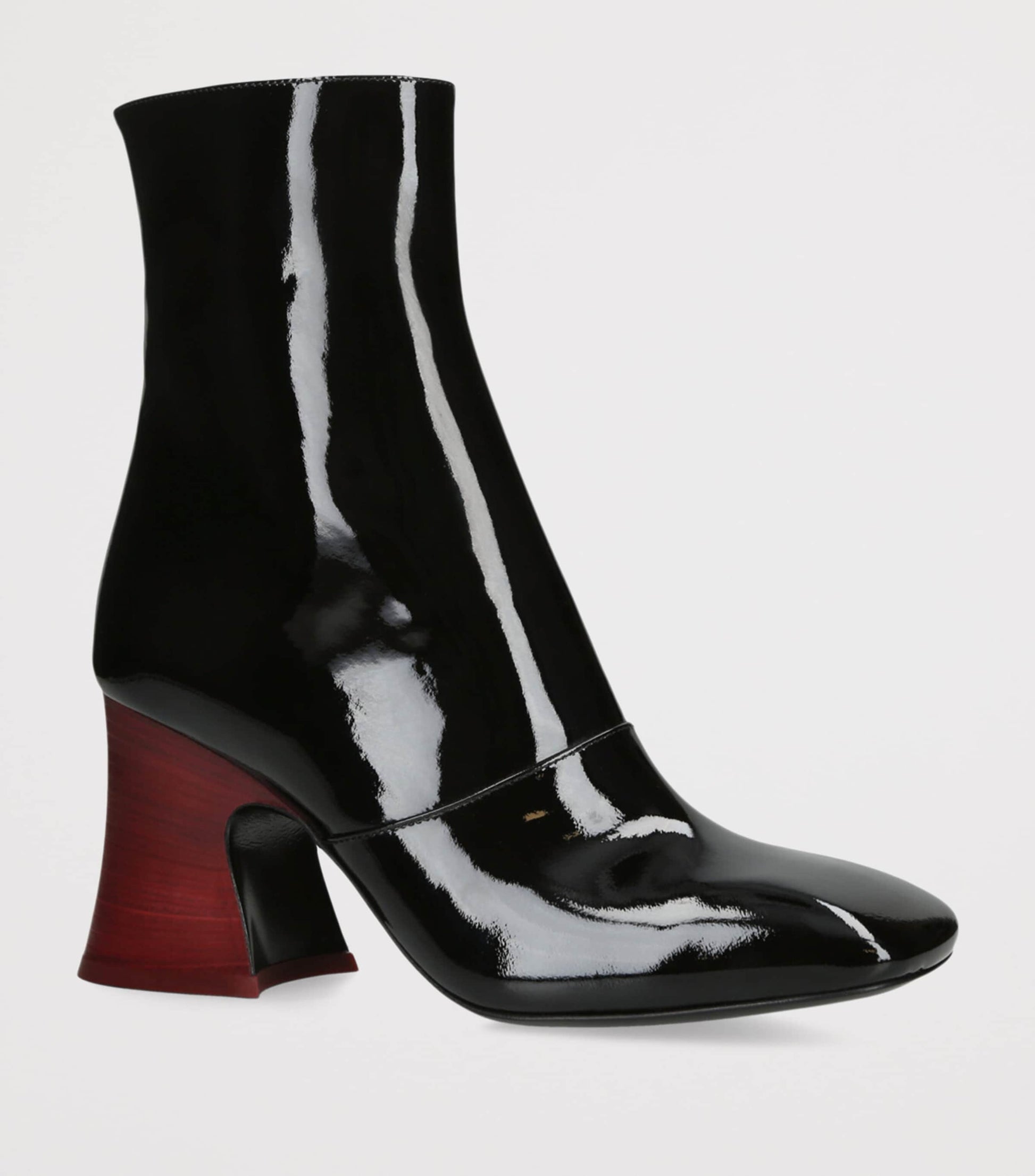 Chloé Patent Leather Janis Heeled Boots 85