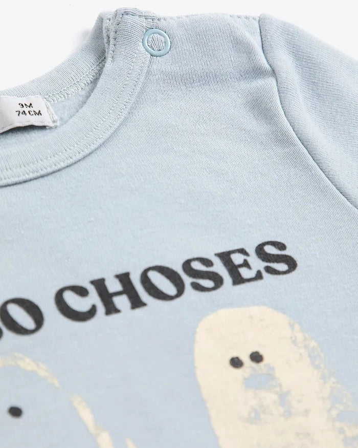 Bobo Choses çocuk pamuk ve elastan body Booty Ghosts