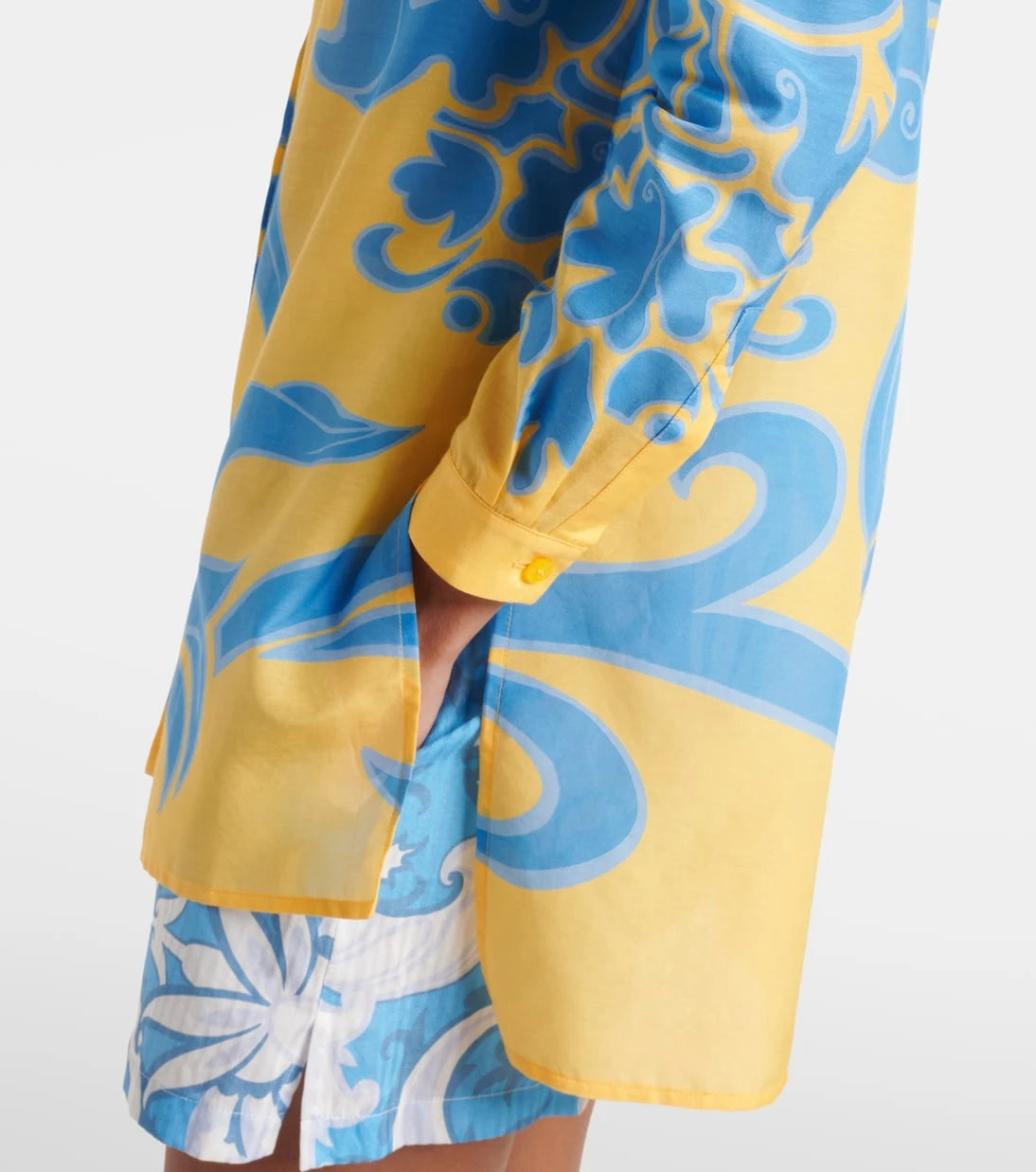 Etro - Printed cotton and silk shirt