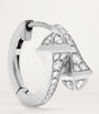 White Gold and Diamond Cleo Huggie Earrings
