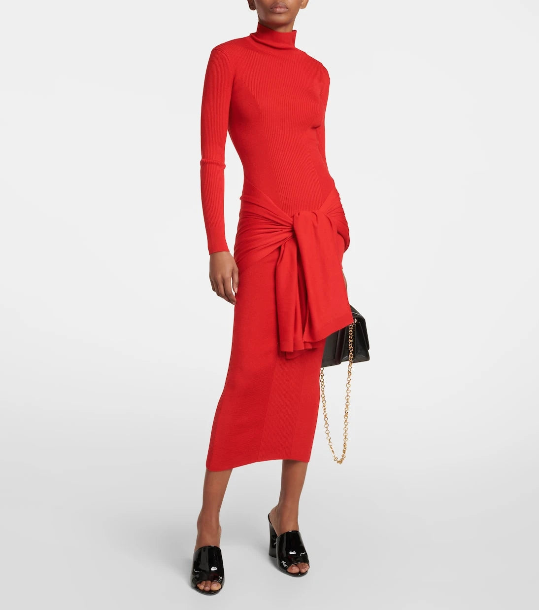 Alaïa - Cashmere and silk midi dress