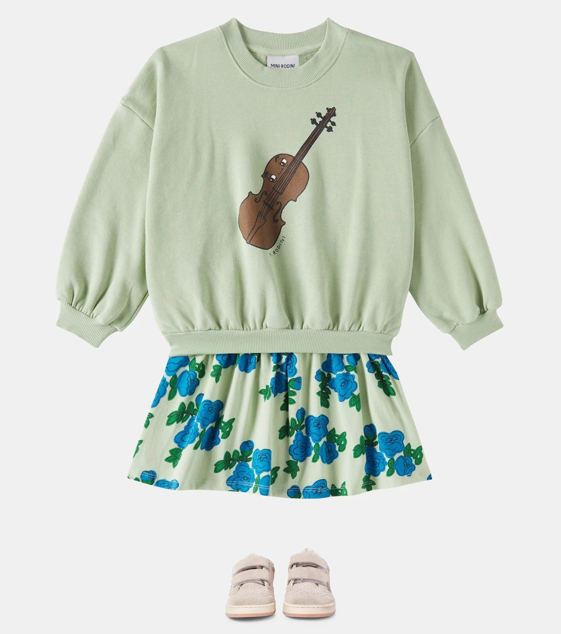 Mini Rodini - Violin cotton jersey sweatshirt