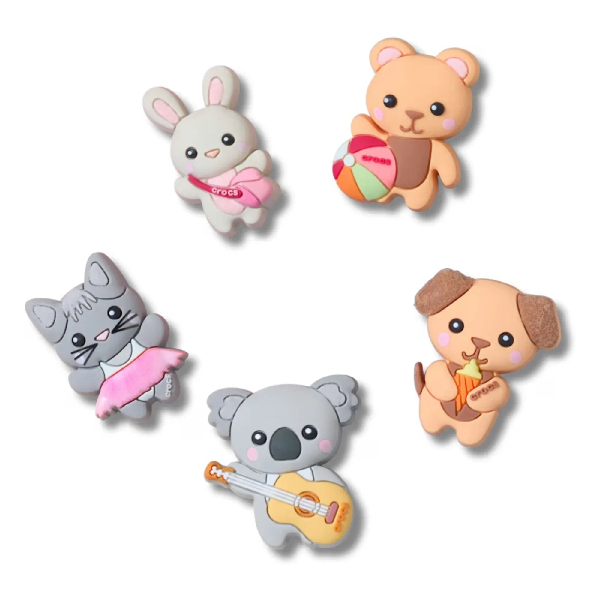 Crocs - Set of 5 Jibbitz Cutie Animals | Pink