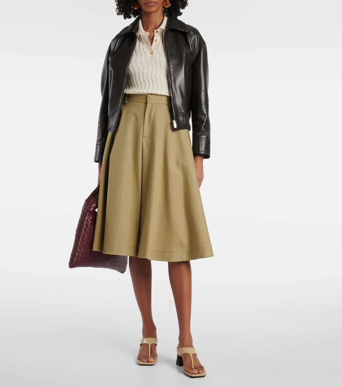 Bottega Veneta - صندل ماريلّا 45 ثونغ الجلدي