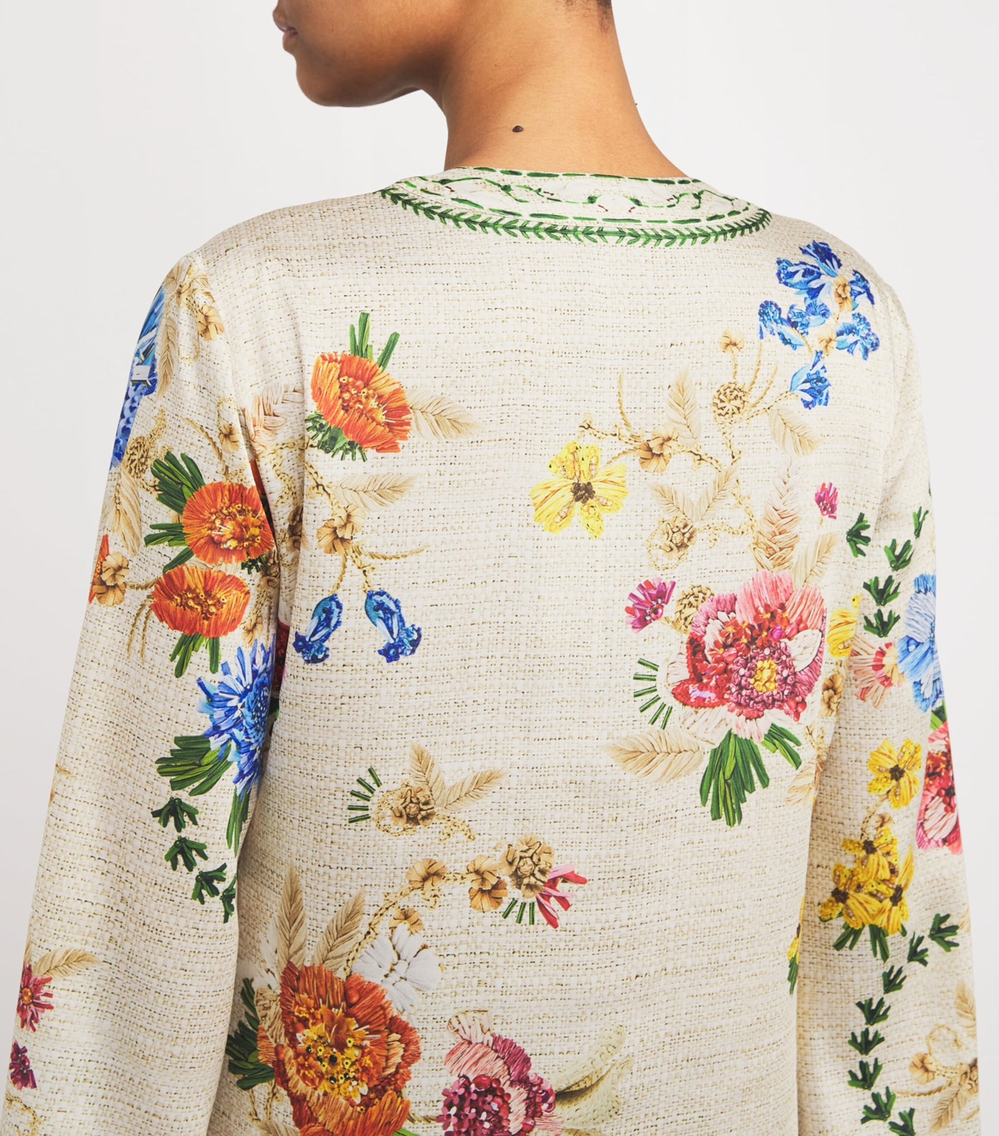 Satin Floral Collins Kaftan