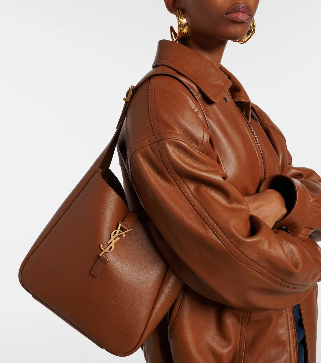 Saint Laurent - Le 5 à 7 Small leather tote bag