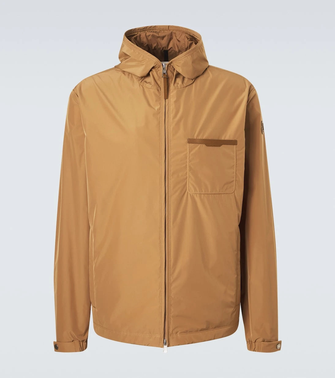 Moncler - Leather-trimmed jacket