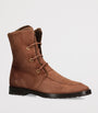 Bougeotte Brown Suede Shearling-Lined Boots