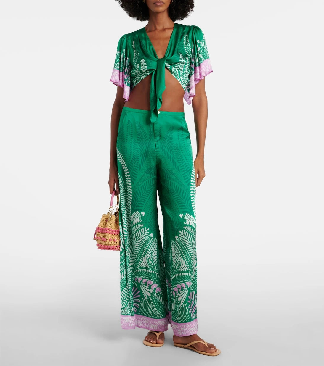 Poupette St Barth - Clea printed wide-leg pants