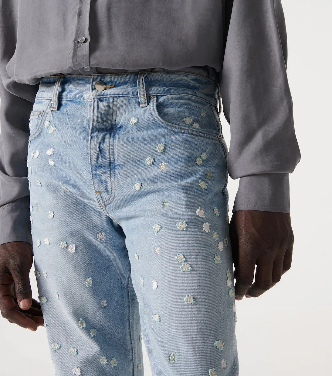 Amiri - Floral straight jeans