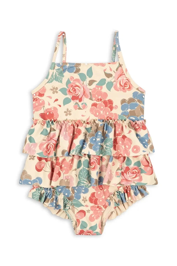 Konges Sløjd MANUCA FRILL SWIMSUIT GRS Çocuk Tek Parça Mayo