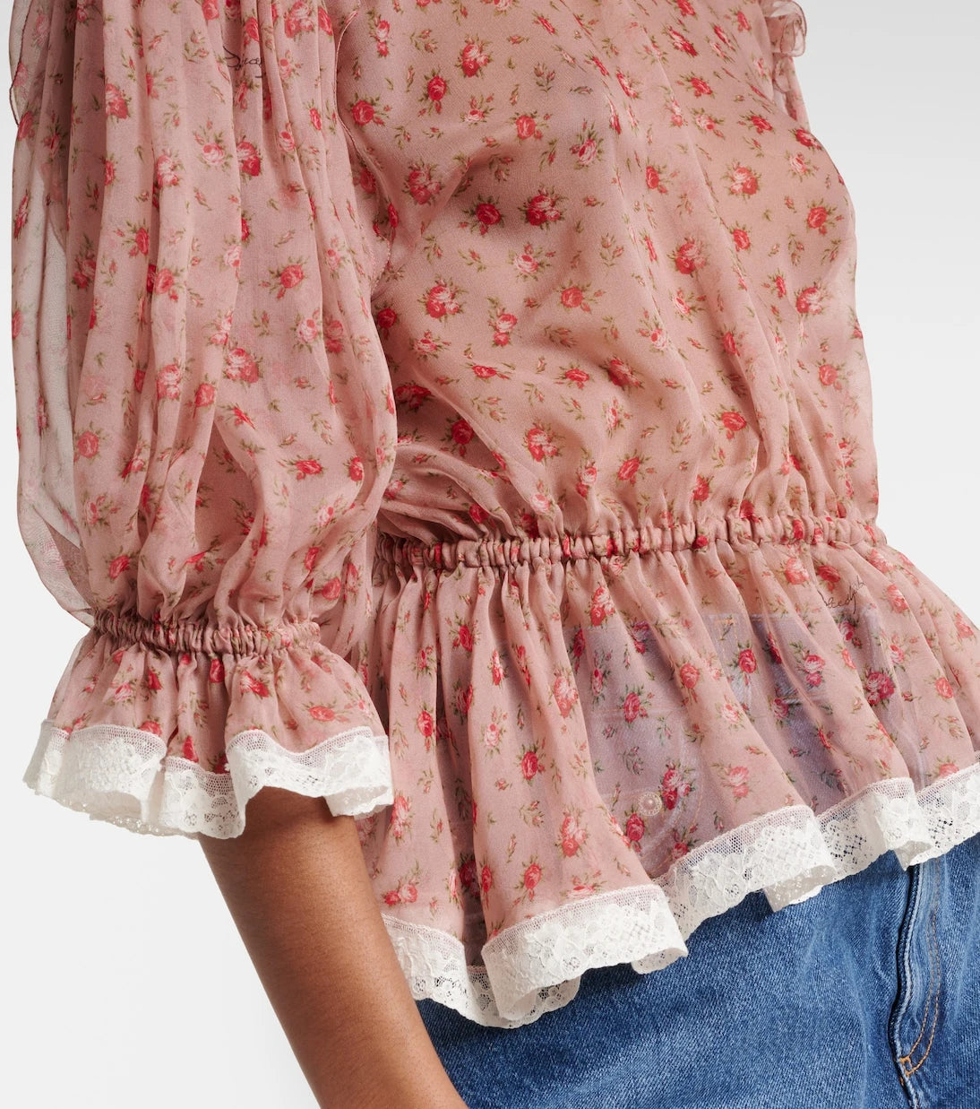 Dolce&Gabbana - Floral silk and cotton chiffon blouse