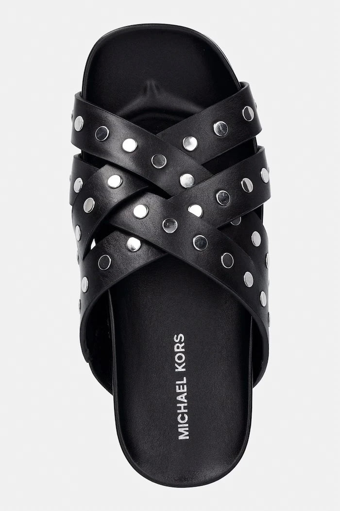 MICHAEL Michael Kors чехли дамски от кожа Irene Flat Sandal