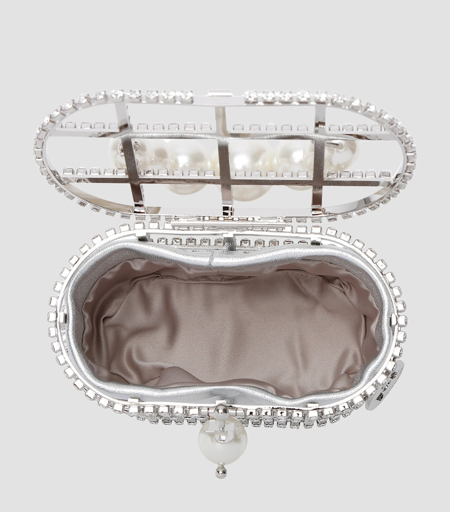 Silver Mini Holli Cioccolato Top-Handle Bag