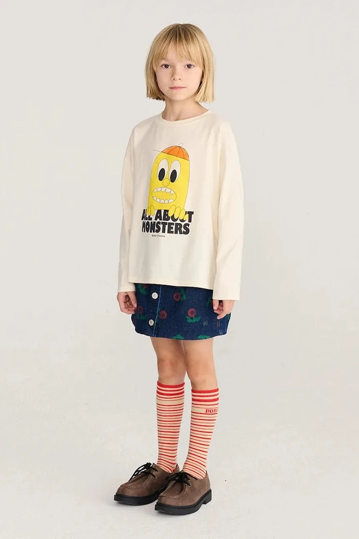 Bobo Choses çocuklar için uzun kollu pamuklu bluz Bigtooth Lemon