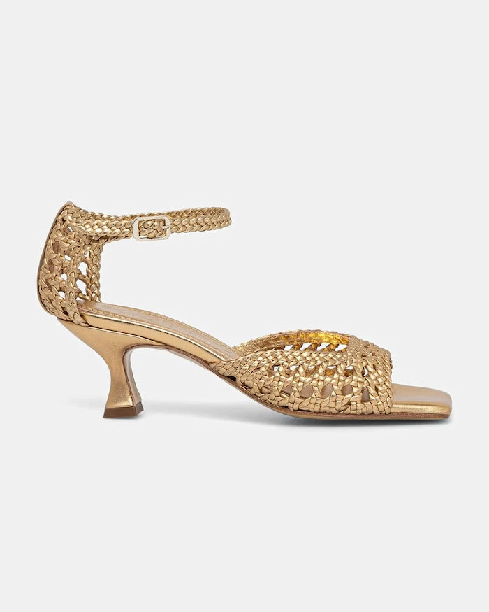 Souliers Martinez alçak topuklu deri sandalet VERONICA