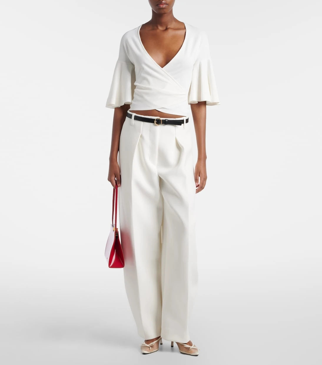 Jacquemus - Paysan knitted jersey wrap top