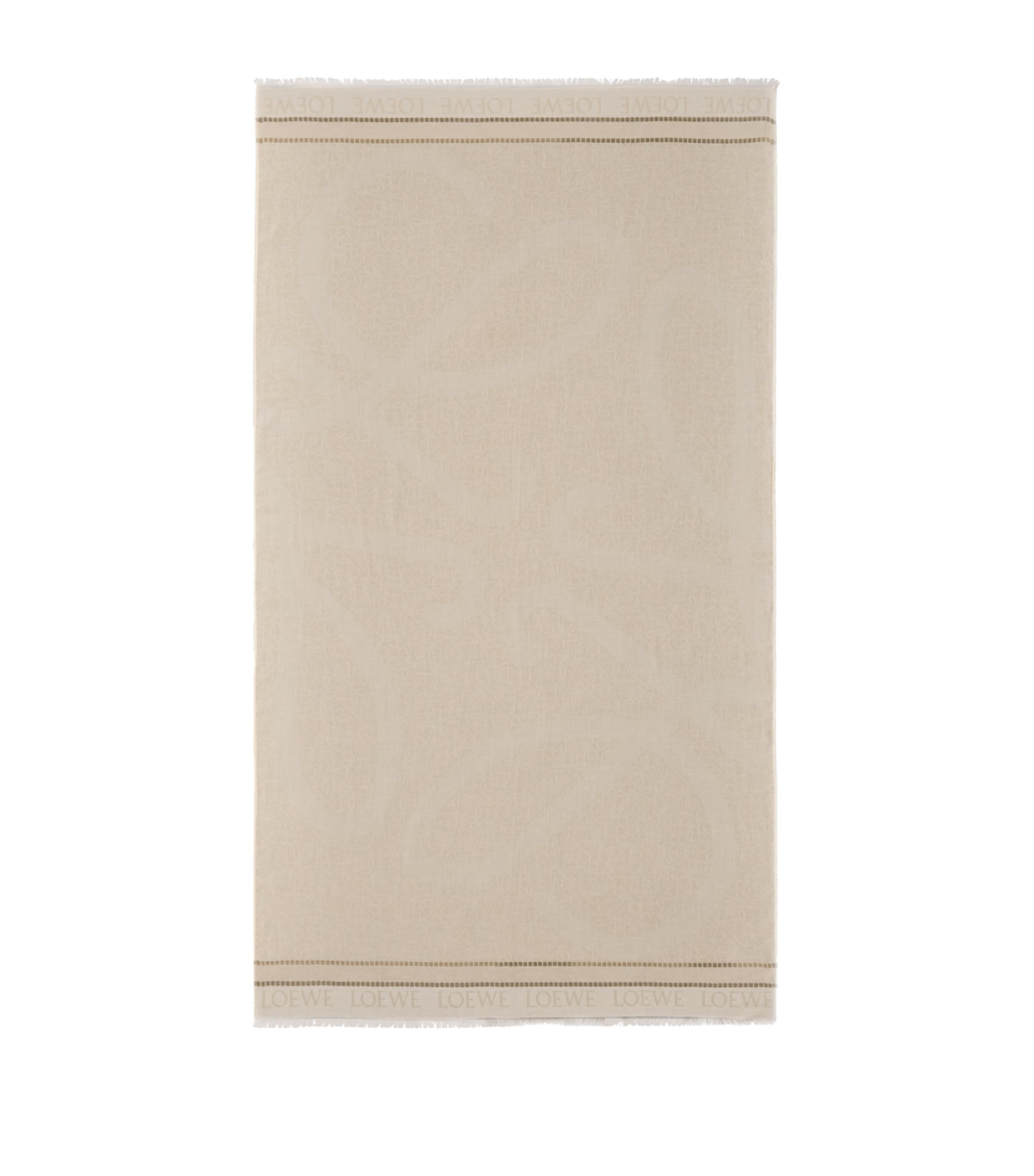 LOEWE Beige x Paula's Ibiza Cotton Anagram Jacquard Pareo