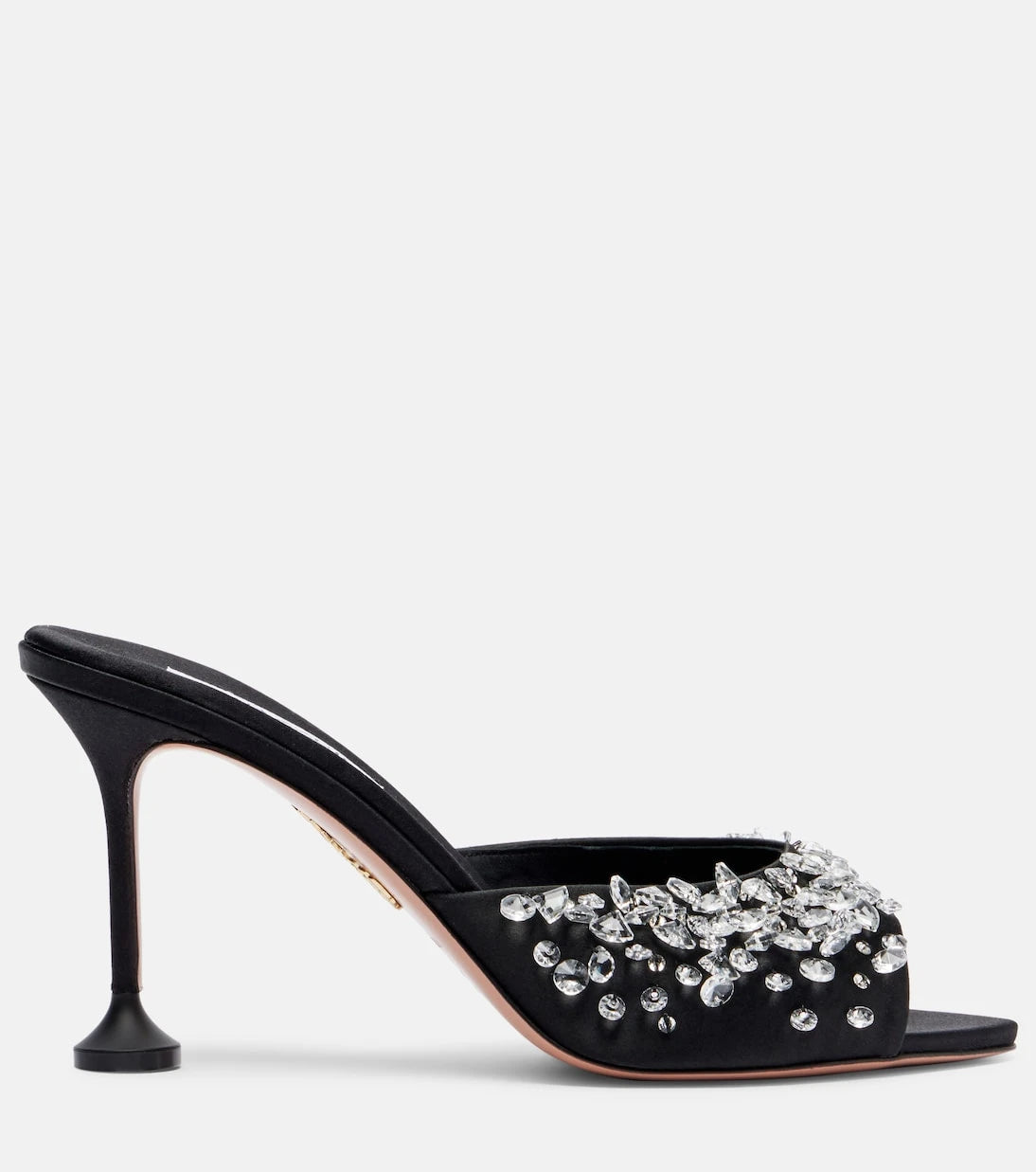 Aquazzura - حذاء ميول بيزو 85 من الساتان المزيّن