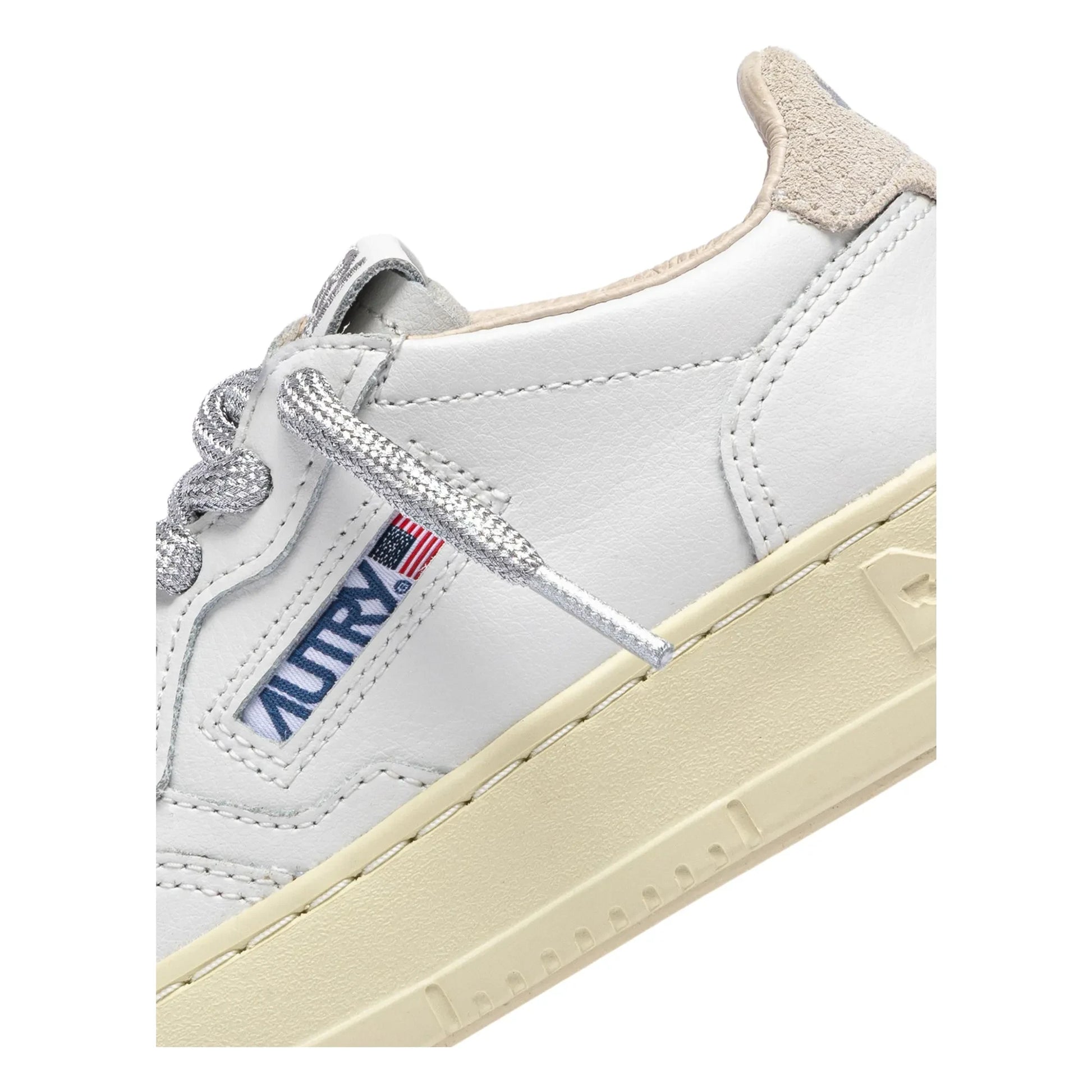 Autry - Baskets Kids Medalist Low Leather and Suede | White
