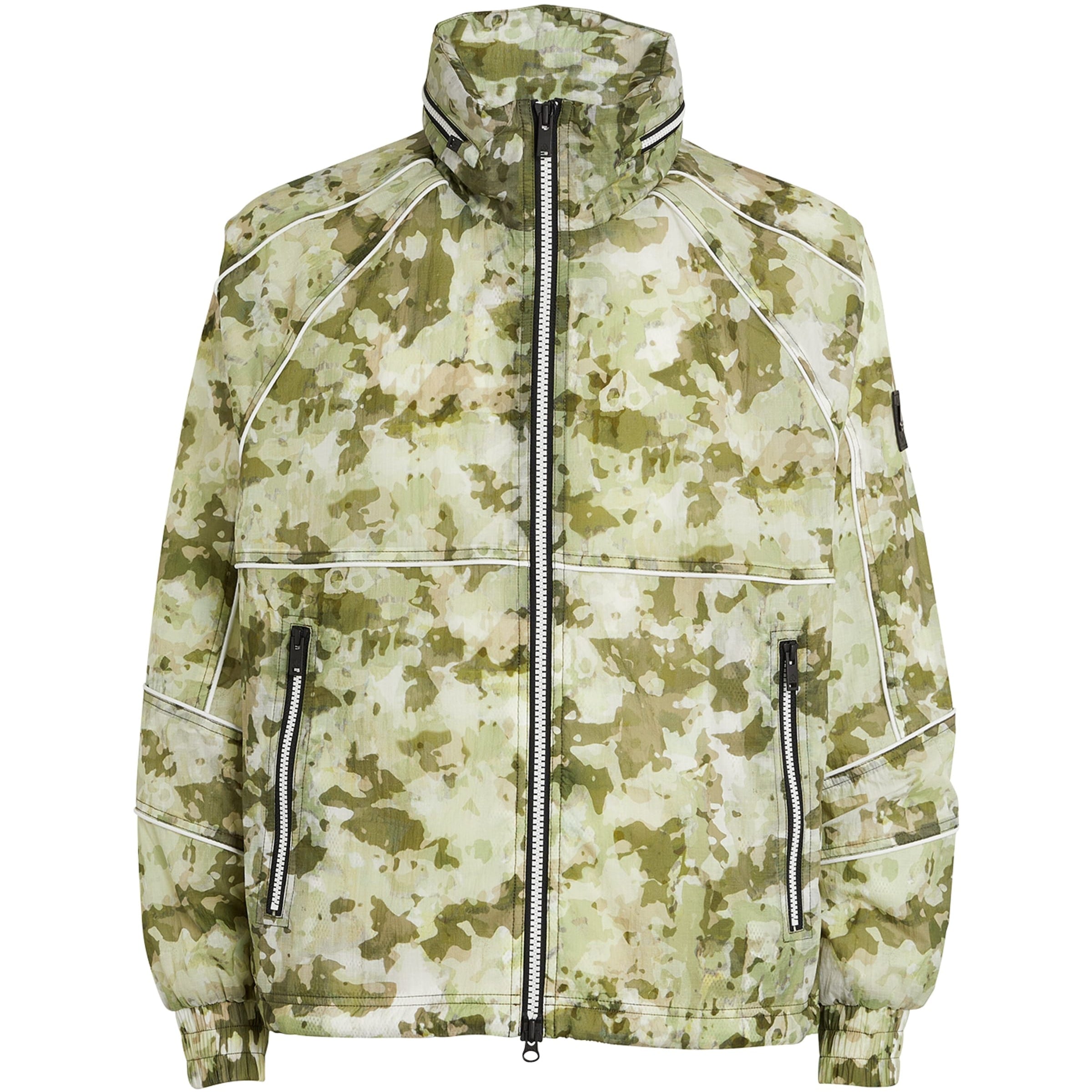 Moose Knuckles Green Camouflage Bomber Jacket