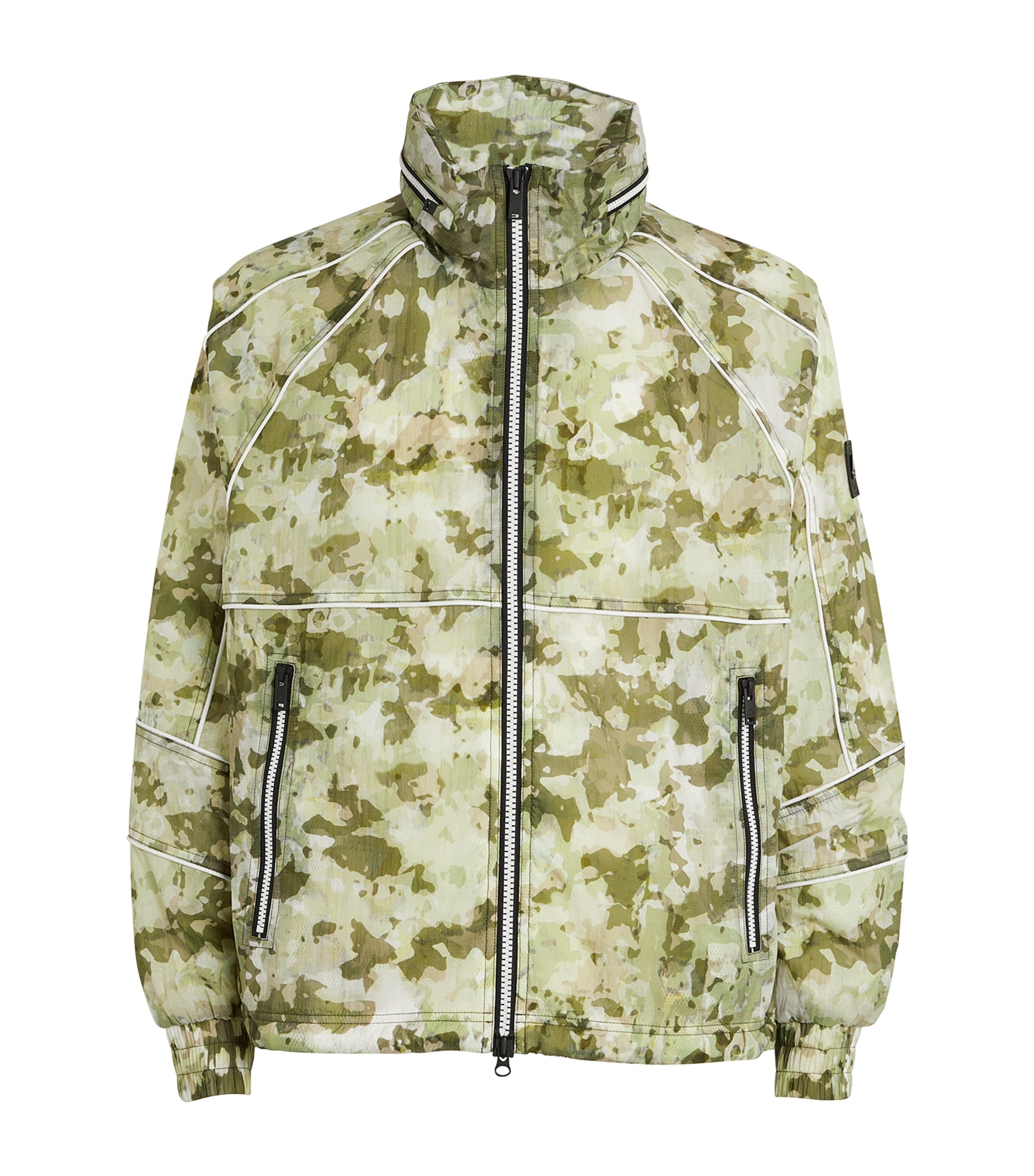 Moose Knuckles Green Camouflage Bomber Jacket