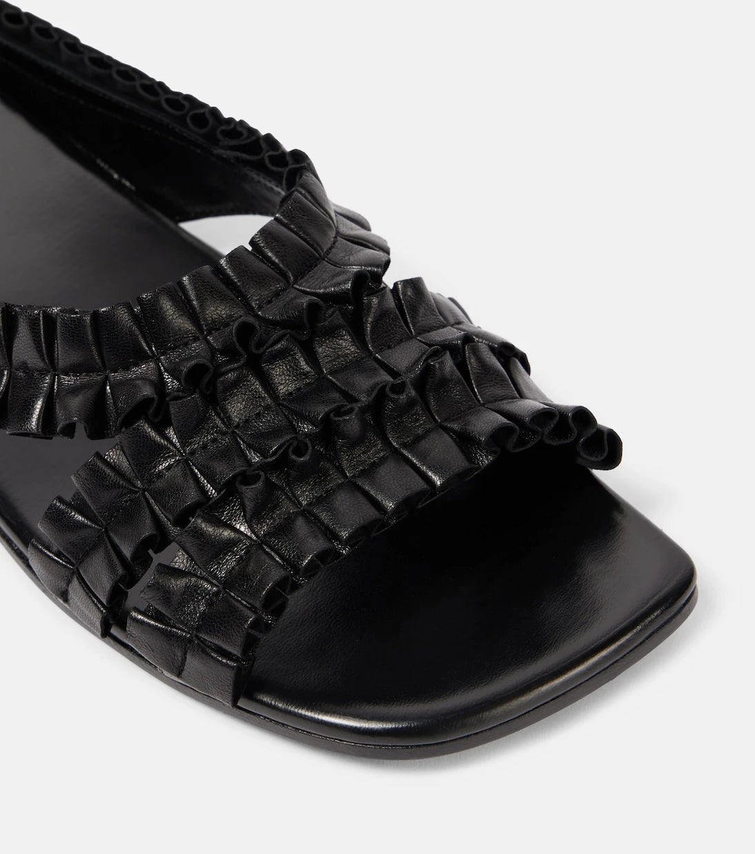 Dries Van Noten - Ruffled leather sandals