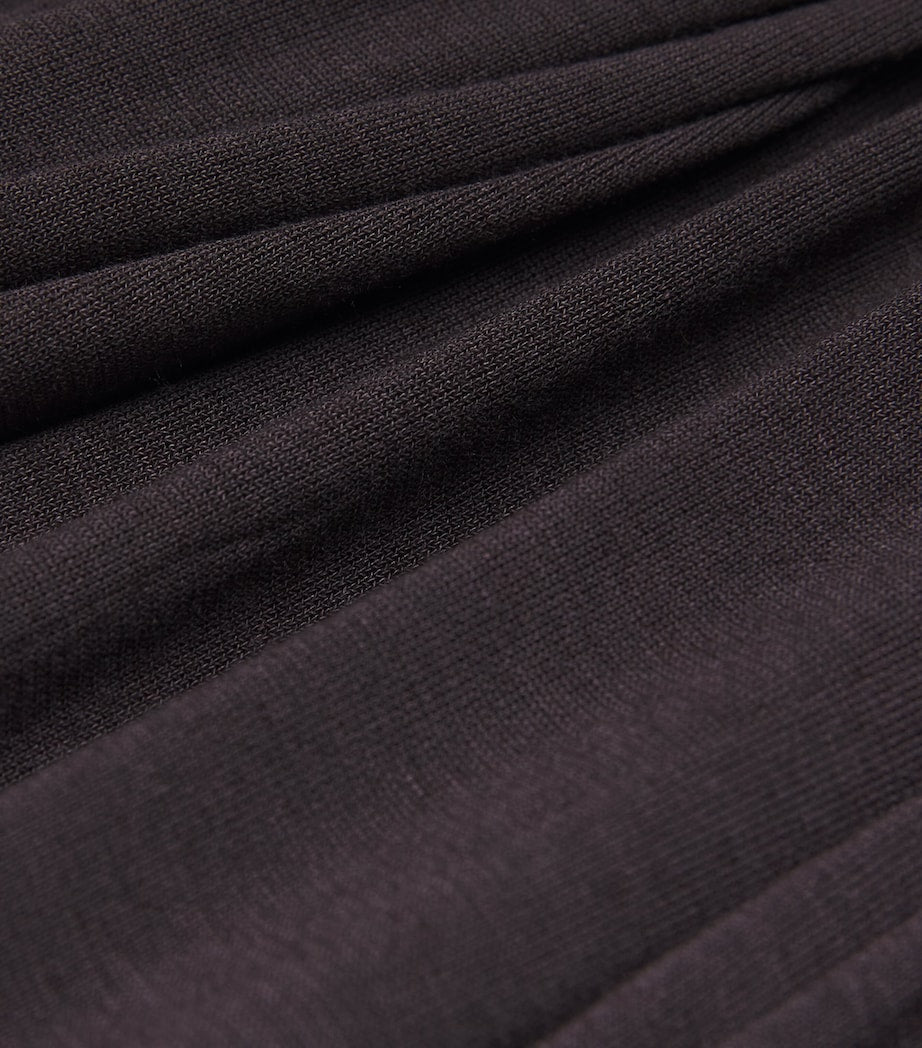 Skims Burgundy Sheer Modal Off-The-Shoulder Maxi Dress