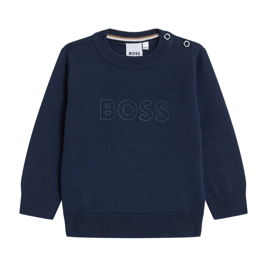 BOSS Kidswear Cotton Logo Knitted Sweater (3 Months - 3 Years)