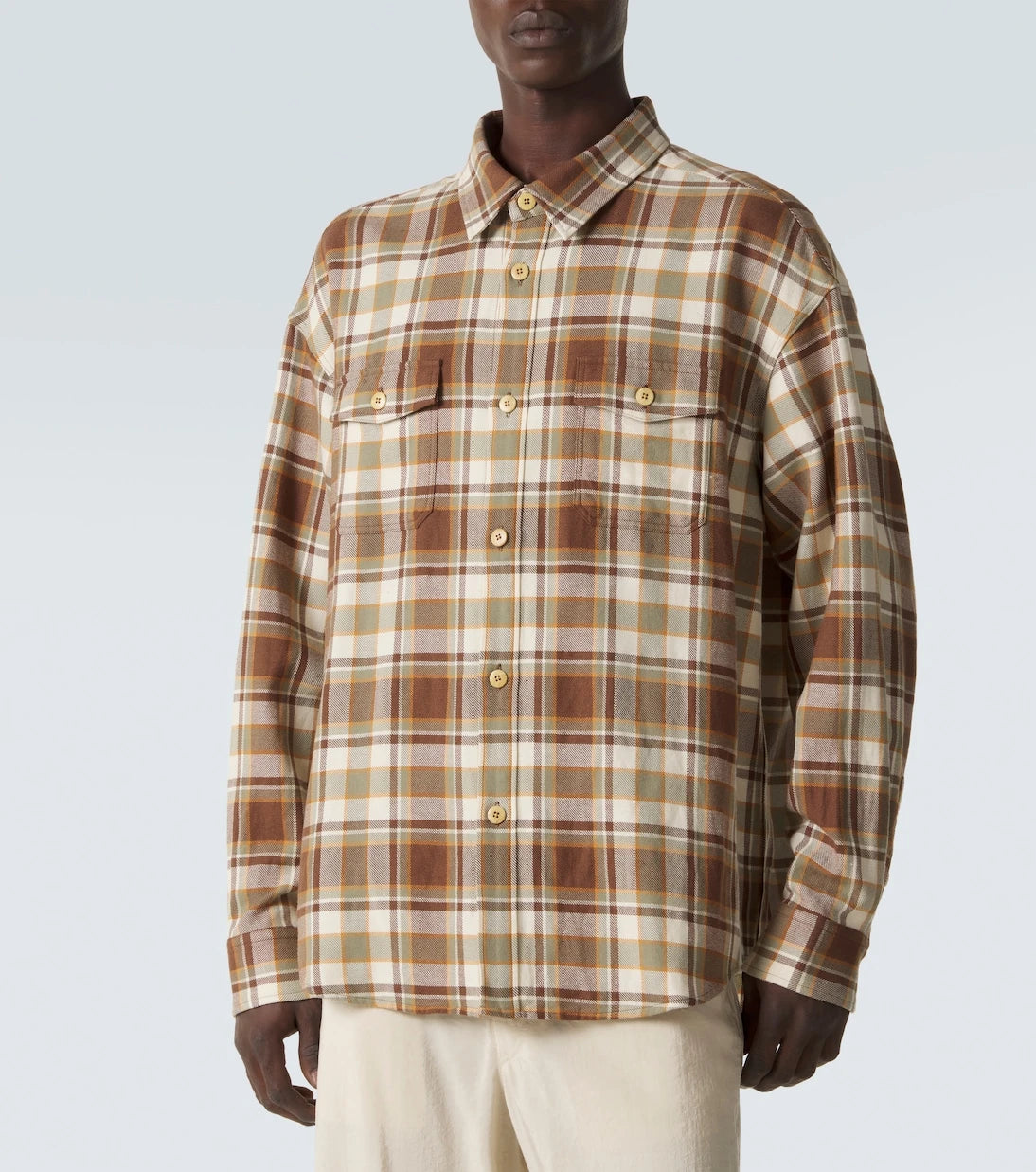 Visvim - قميص lumber من الصوف والكتان بنقشة مربعات