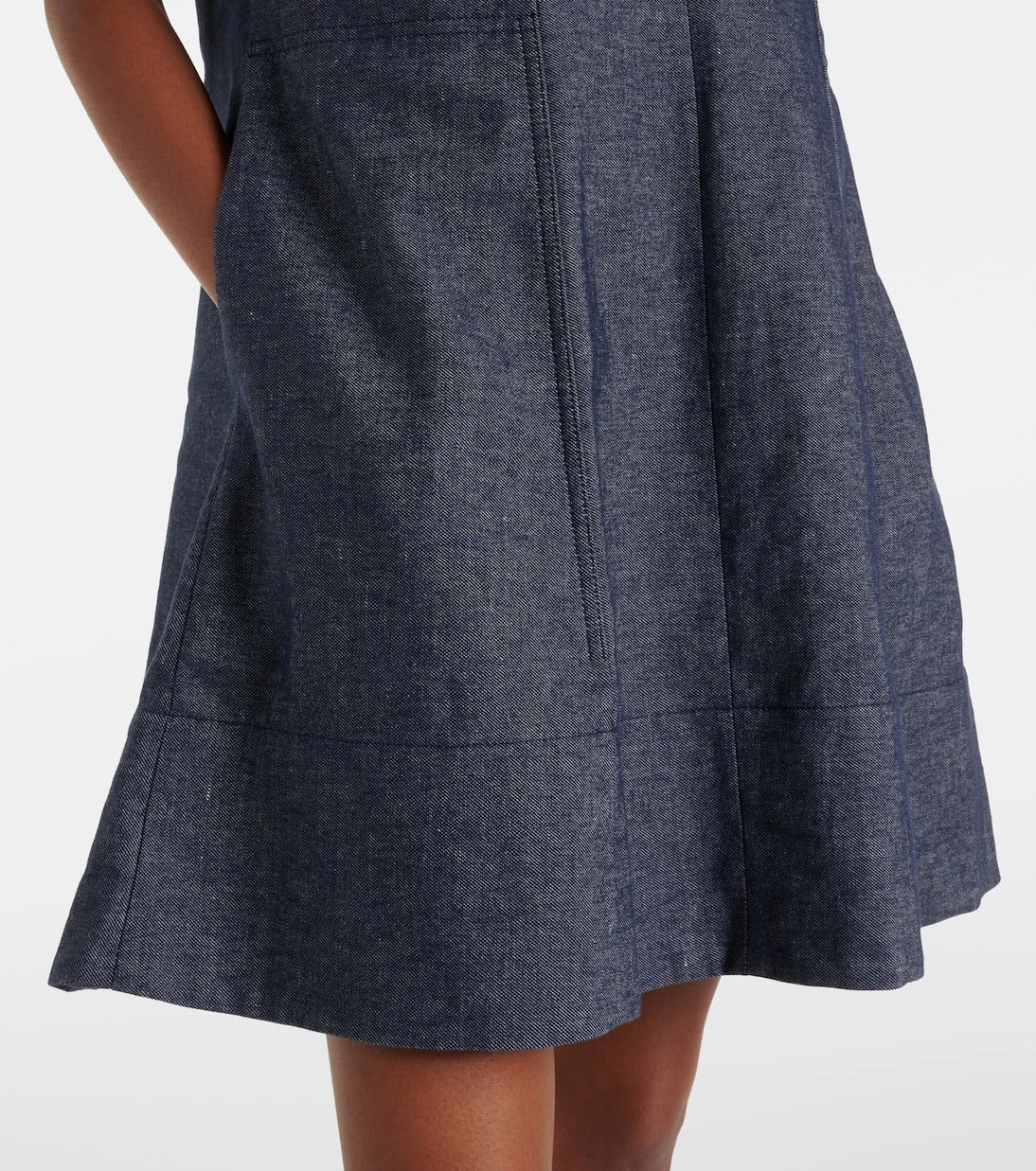 Vince - Cotton and linen chambray minidress