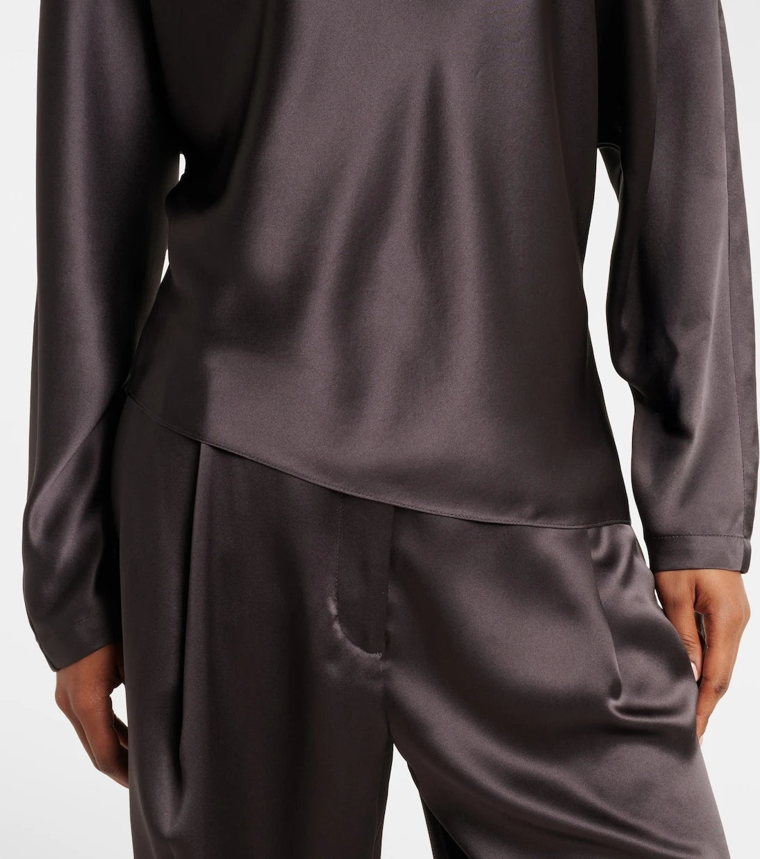 The Sei - One-shoulder silk satin top