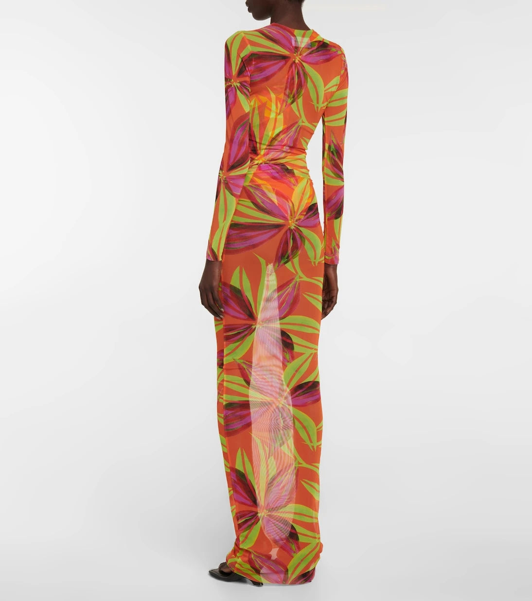 Louisa Ballou - High Tide printed mesh dress