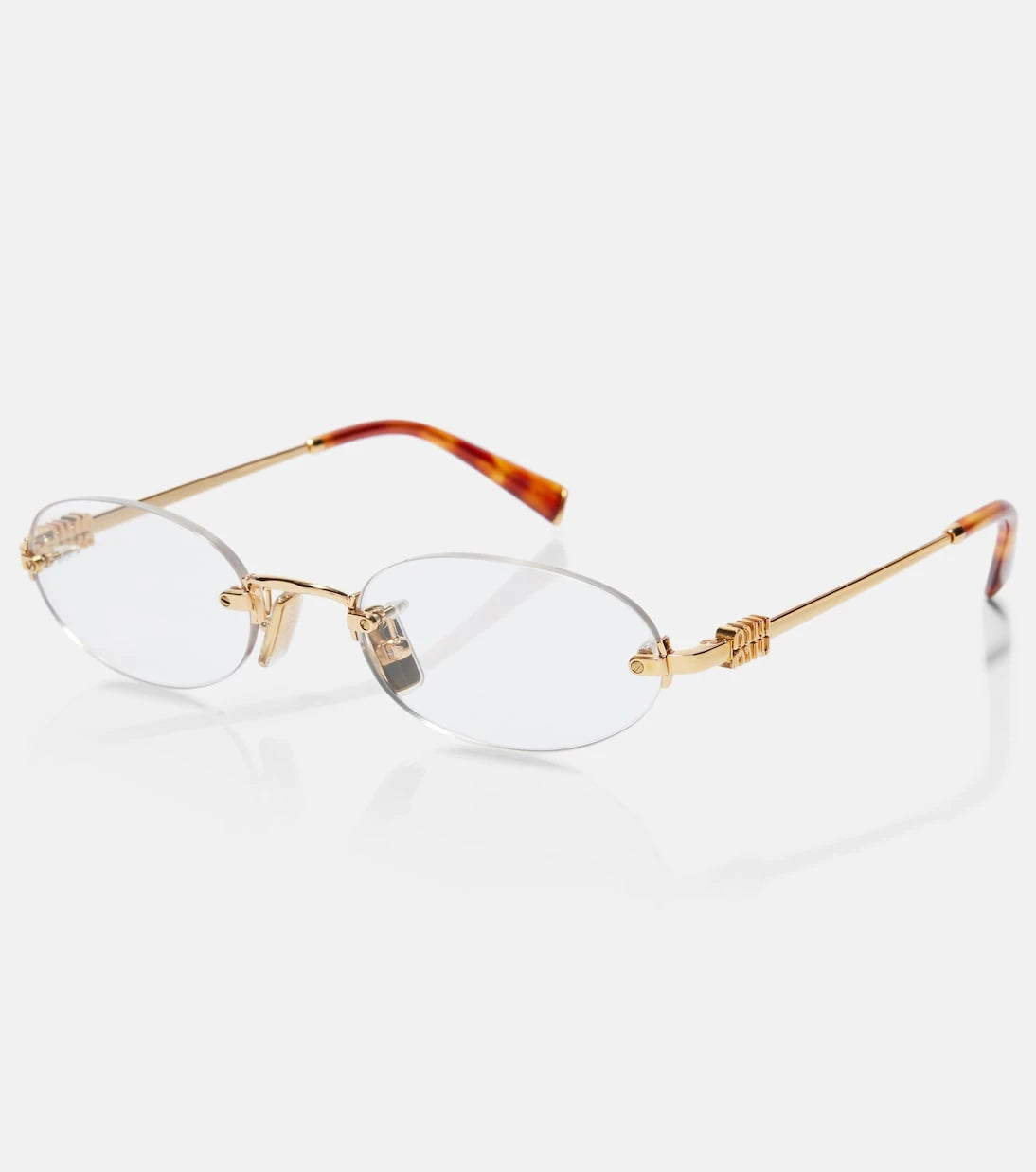 Miu Miu - Oval logo glasses