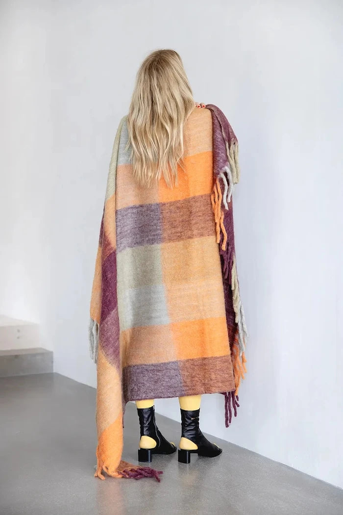 Byon Check 125 x 150 cm Yünlü Yatak Örtüsü