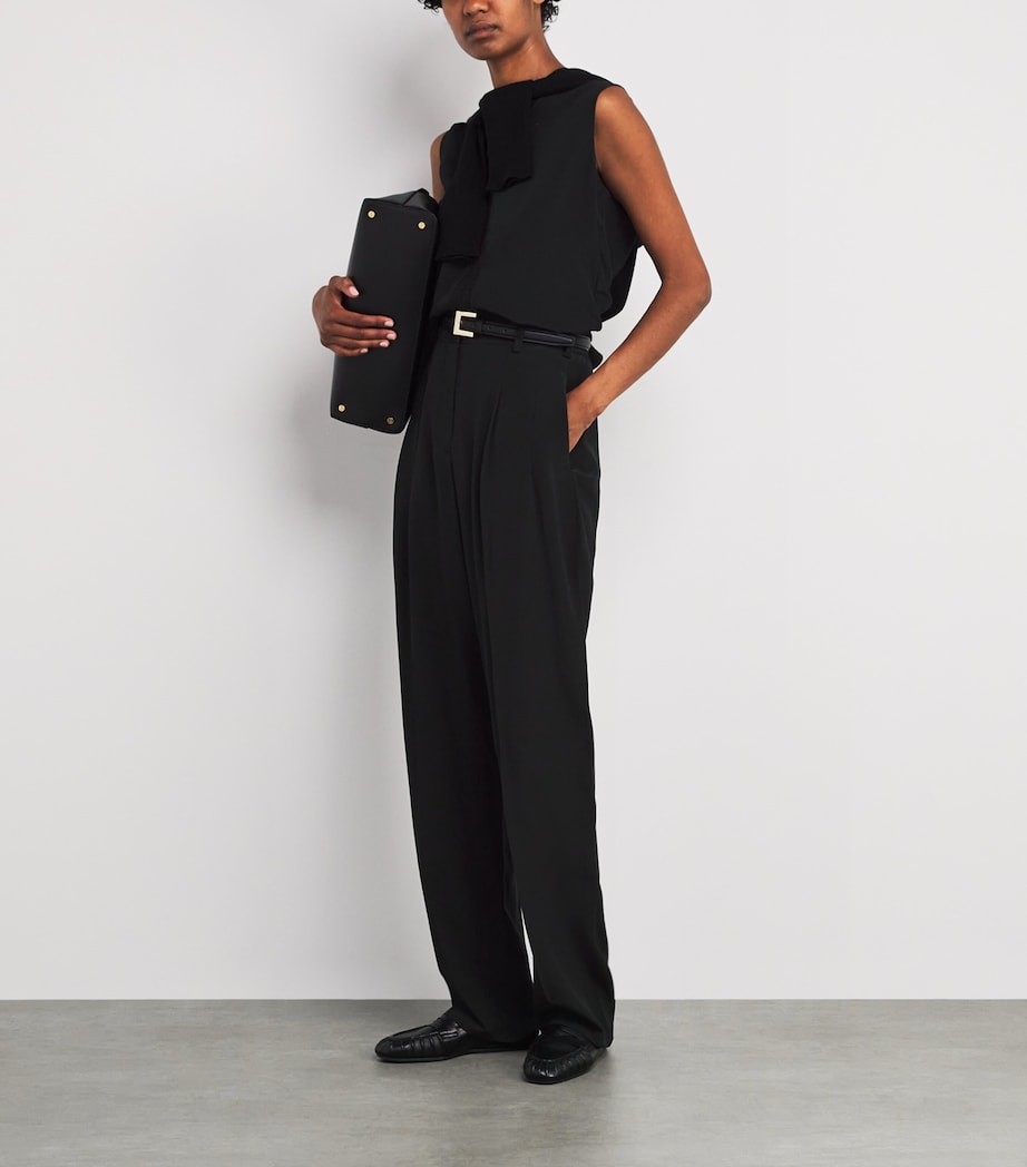 Joseph Black Crepe de Soie Silk Louis Blouse