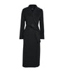 Max Mara Black Virgin Wool-Cashmere Wrap Coat