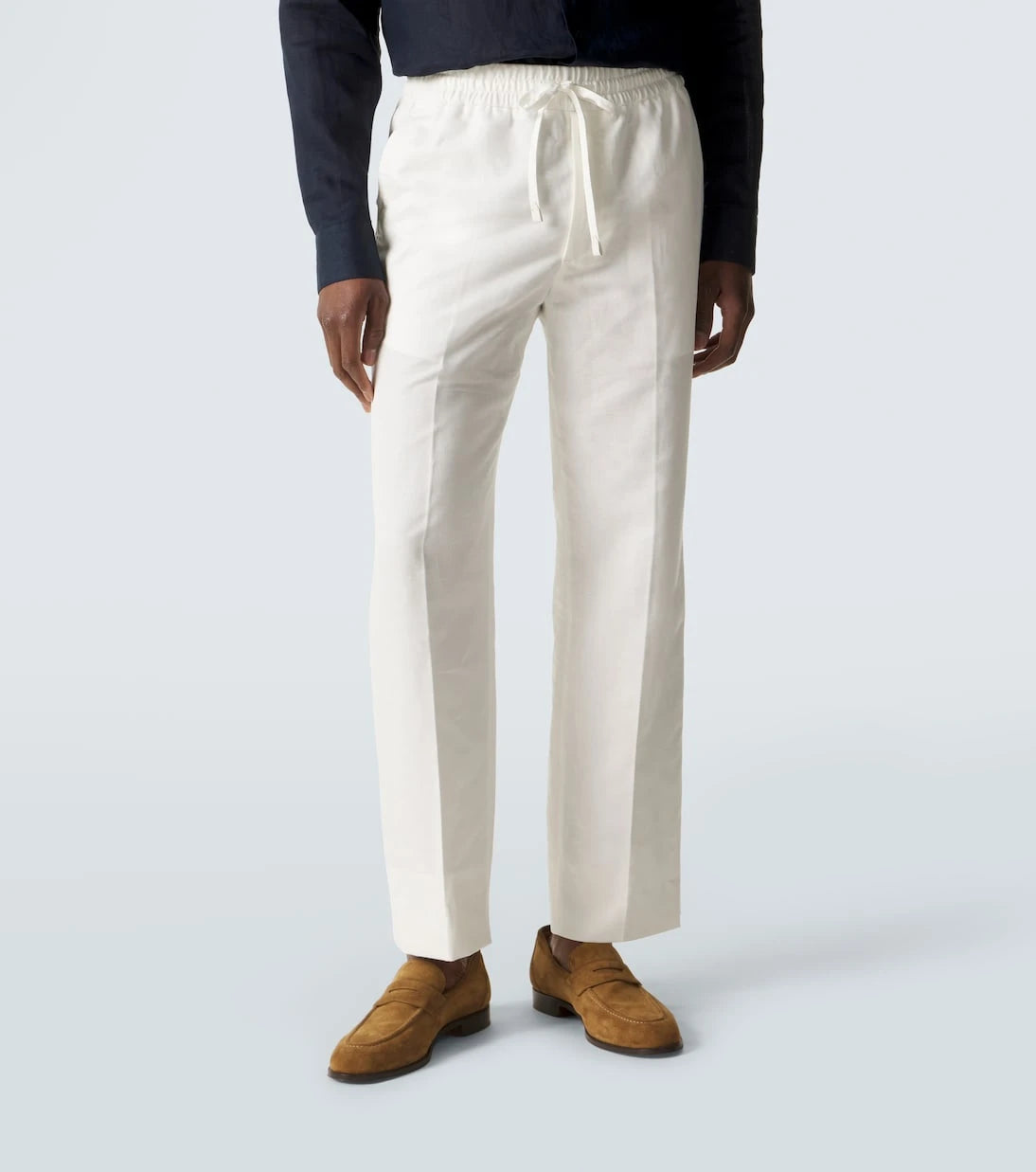 Brioni - Linen and cotton straight pants